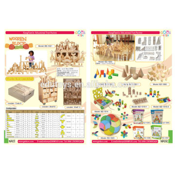 Vente en gros d'enfants, jouets pour enfants, blocs, jouets populaires et design coloré usine d'éducation en bois, jouets en bois en gros